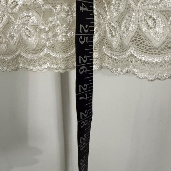 Vintage One West Women's Ivory Short Sleeve Lacey Blouse Sz XL Made In USA - Picture 8 of 8